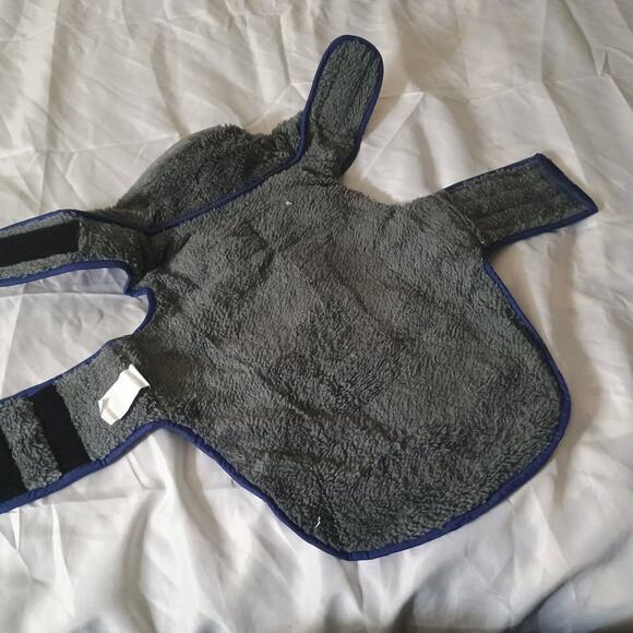 Navy Blue Quilted Dog Coat - Picture 3 of 4